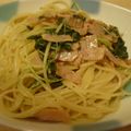 けぃ007's cooksnap of when they made 水菜の＊簡単＊にんにく炒め　♪パスタにもグッ♪.