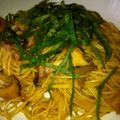 TAKATAKA82's cooksnap of when they made きのこの大葉にんにく醤油バター和風パスタ.