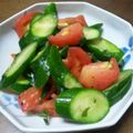♪ゆみこ♪'s cooksnap of when they made バジルたっぷりトマトときゅうりのサラダ.