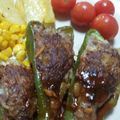 monoitiki's cooksnap of when they made ピーマンの肉詰め、特製BBQソース.