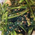 本家まやん's cooksnap of when they made 空心菜のごまごまシンプル炒め♪.
