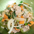絆ムーン's cooksnap of when they made 簡単！豚肉ともやしの野菜炒め.