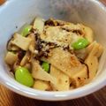 月見なっとう's cooksnap of when they made エリンギの塩昆布・ラー油胡麻和え-①.