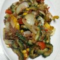 tut623's cooksnap of when they made ➏ゴーヤ＆コーンビーフのカレーマヨ炒め➏.
