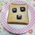 まっちー食堂's cooksnap of when they made ぷっちょな焼きチョコトースト♪.