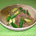 kururin18's cooksnap of when they made 干しきゅうりと牛肉のオイスターソース炒め.