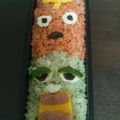 愛梨衣ﾁｬﾝ's cooksnap of when they made ガチャピンとムックのお弁当（キャラ弁）.