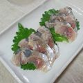 まんまるかえる's cooksnap of when they made 鰺の白梅酢〆.