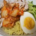 くろねこ＾＾'s cooksnap of when they made ピリ辛豚キムチ冷麺.
