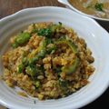 しのばぁたん's cooksnap of when they made ゴーヤとピーマンのピリ辛挽肉炒飯✿.