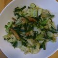 かおりんぱんだ's cooksnap of when they made 鶏皮とキャベツとニラのポン酢炒め.