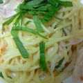 よっちゃん★☆★'s cooksnap of when they made ノンオイル梅とささみのヘルシーパスタ.