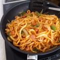 まったりすーさん's cooksnap of when they made うどんdeナポリタン∮.