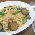 おチェブ's cooksnap of when they made ☆なすとオクラのバターしょうゆパスタ☆.