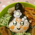 赤い電話's cooksnap of when they made キャラ弁　おだんごな女の子.