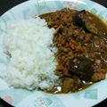 四角い△'s cooksnap of when they made 茄子のキーマカレー.