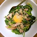 JA2136's cooksnap of when they made モロヘイヤのツナ和え　黄身のせ.