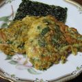 しのばぁたん's cooksnap of when they made 小えび(しらす)とモロヘイヤの卵焼き☆.
