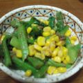 ramieru's cooksnap of when they made ✿ツルムラサキのおかかコーン和え✿.