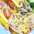｡りんご。's cooksnap of when they made ベーコンとズッキーニとプチトマトのパスタ.