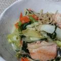 ルッコラコ's cooksnap of when they made 我が家流☆甘味噌の鮭のちゃんちゃん焼き.