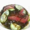 Raiｒeo's cooksnap of when they made トマトときゅうりのもずく和え.