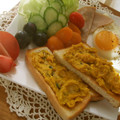 ルリナ's cooksnap of when they made かぼちゃの煮物で☆簡単甘かぼちゃトースト.