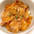 悠LOVE航's cooksnap of when they made 玉ねぎと豚肉の焼肉丼♪♪.