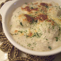 Omamama's cooksnap of when they made ♪里芋とえのきのとろとろグラタン♪.