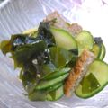 papico_72's cooksnap of when they made わかめときゅうりの酢の物＆じゃこ天♪.