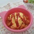 ムーちゃん☆★'s cooksnap of when they made レンジで１人分♪とろ卵☆オムライス.