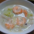 eridream's cooksnap of when they made 海老とキャベツの中華風クリーム煮。.