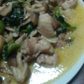 LilyLouis's cooksnap of when they made ムネ・しめじ・れん草のしょう油マヨ炒め☆.