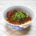 ＠迷子＠'s cooksnap of when they made 簡単☆ビンチョウとろろ丼.