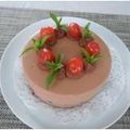 melmarilyn's cooksnap of when they made チェリーとチョコのレアチーズケーキ.