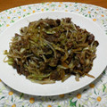 さにコギまま's cooksnap of when they made 豚こまとキャベツの炒め物　お好み焼き風.