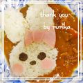 瑠梨佳's cooksnap of when they made うさぎちゃん♡簡単デコカレー.