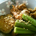 みかん由紀's cooksnap of when they made ◆おくらとナスの甘辛煮◆.