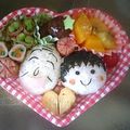 あみりこ's cooksnap of when they made キャラ弁 ちびまる子おじいちゃん.
