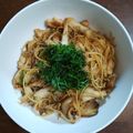 ねこだから's cooksnap of when they made まいたけとじゃこの醤油スパゲティ.