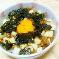 nicojunjun's cooksnap of when they made 「ナガイモと納豆のネバネバ和風丼」.