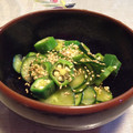 リリシバ's cooksnap of when they made きゅうりとオクラのからし和え♡.