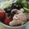 牛0204's cooksnap of when they made 豚しゃぶキムチの豆乳そうめん.