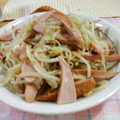 常願寺屋亥の吉's cooksnap of when they made 楽安旨＊魚肉ソーセージともやし炒め.