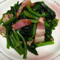 miino's cooksnap of when they made 定番、ほうれん草とベーコンのバター炒め！.
