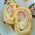 ★moーmo★'s cooksnap of when they made カニカマ、ネギ入りだし巻き卵焼き.