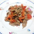 サンディサンディ's cooksnap of when they made トマトと牛肉のバジル炒め.