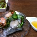 ちえりんご0227's cooksnap of when they made 絶品☆えびとアボカドの生春巻き.