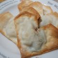 ちばたま's cooksnap of when they made ギョーザの皮ｉｎチョコもち❤.