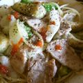 marilin36's cooksnap of when they made 茄子と豚肉の塩麹麺つゆ和風パスタ.